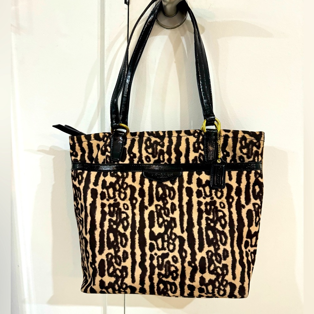 Coach leopard print purse